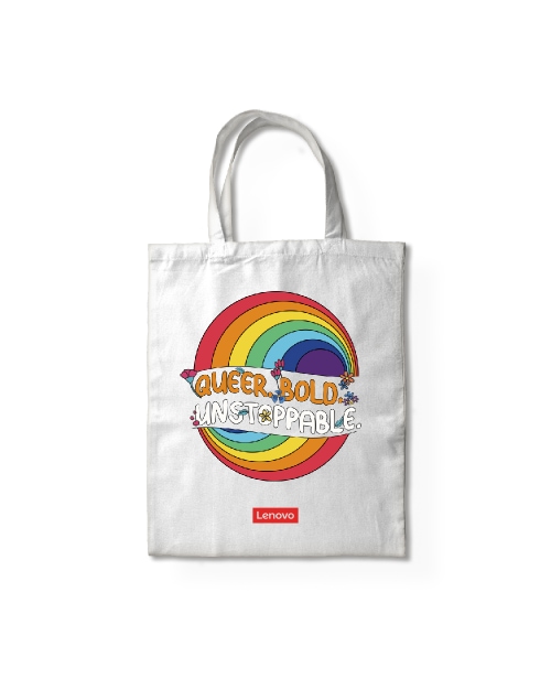 Queer Bold Customized Tote Bag - White